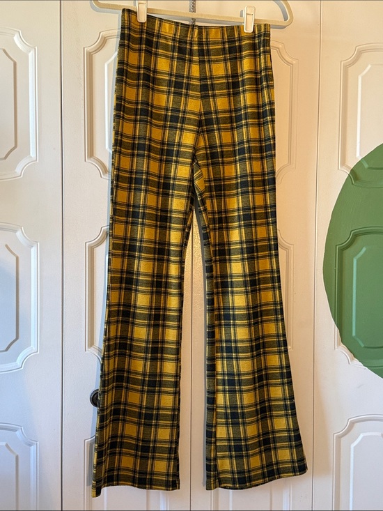 Forever 21 Pants - Forever 21 Yellow and Black Plaid Pants